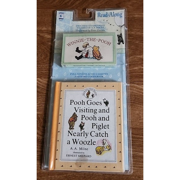 Read Along Other - Vintage Read Along Winnie The Pooh Cassette And Book Pooh Goes Visiting, Pooh...